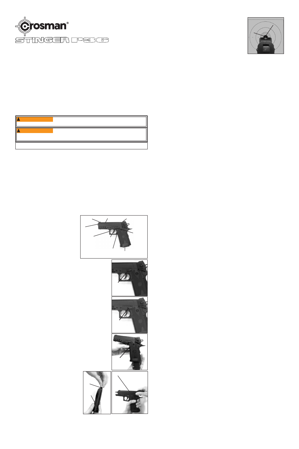 Manual del propietario | Crosman SASP36 User Manual | Page 2 / 4