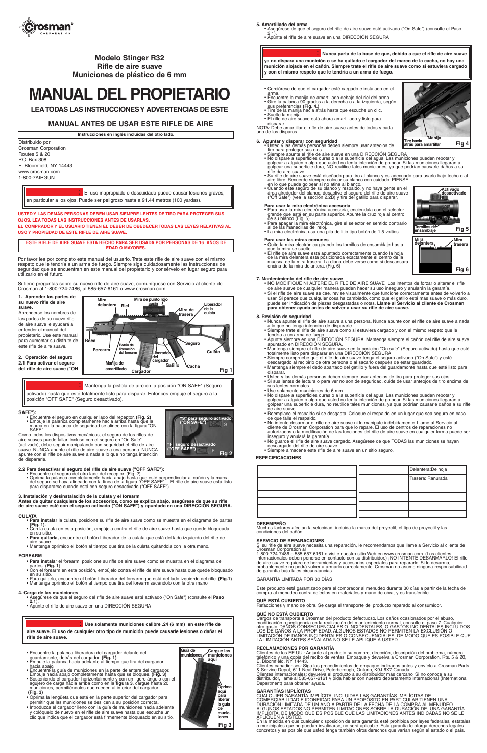 Crosman SASR32 User Manual | 2 pages