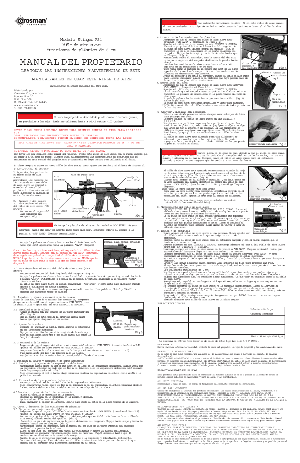 Crosman SASR34 User Manual | 2 pages