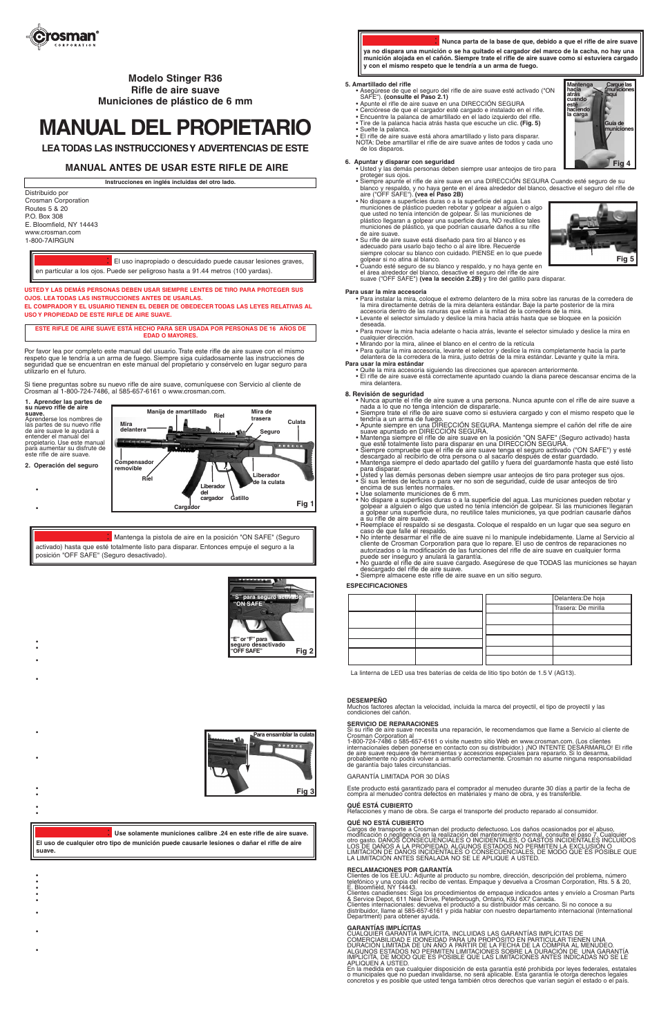 Crosman SASR36 User Manual | 2 pages