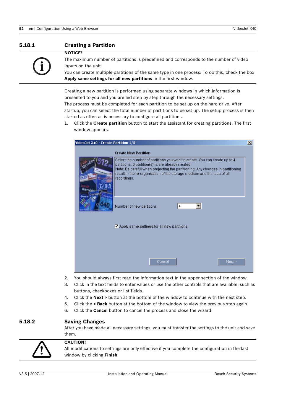 Bosch VIDEOJET X40 User Manual | Page 52 / 130