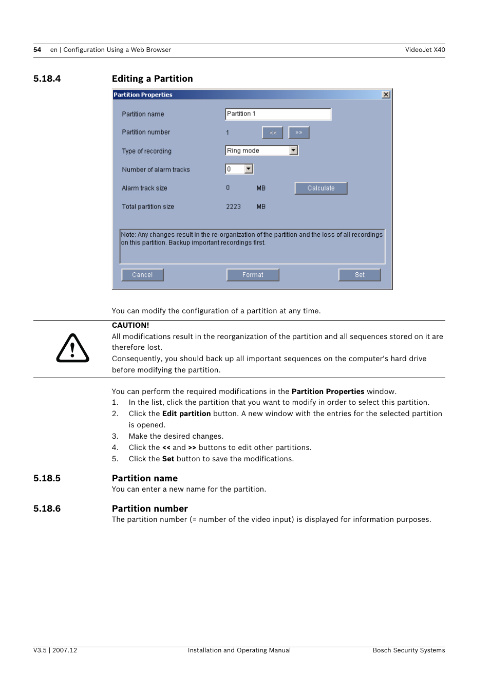 Bosch VIDEOJET X40 User Manual | Page 54 / 130