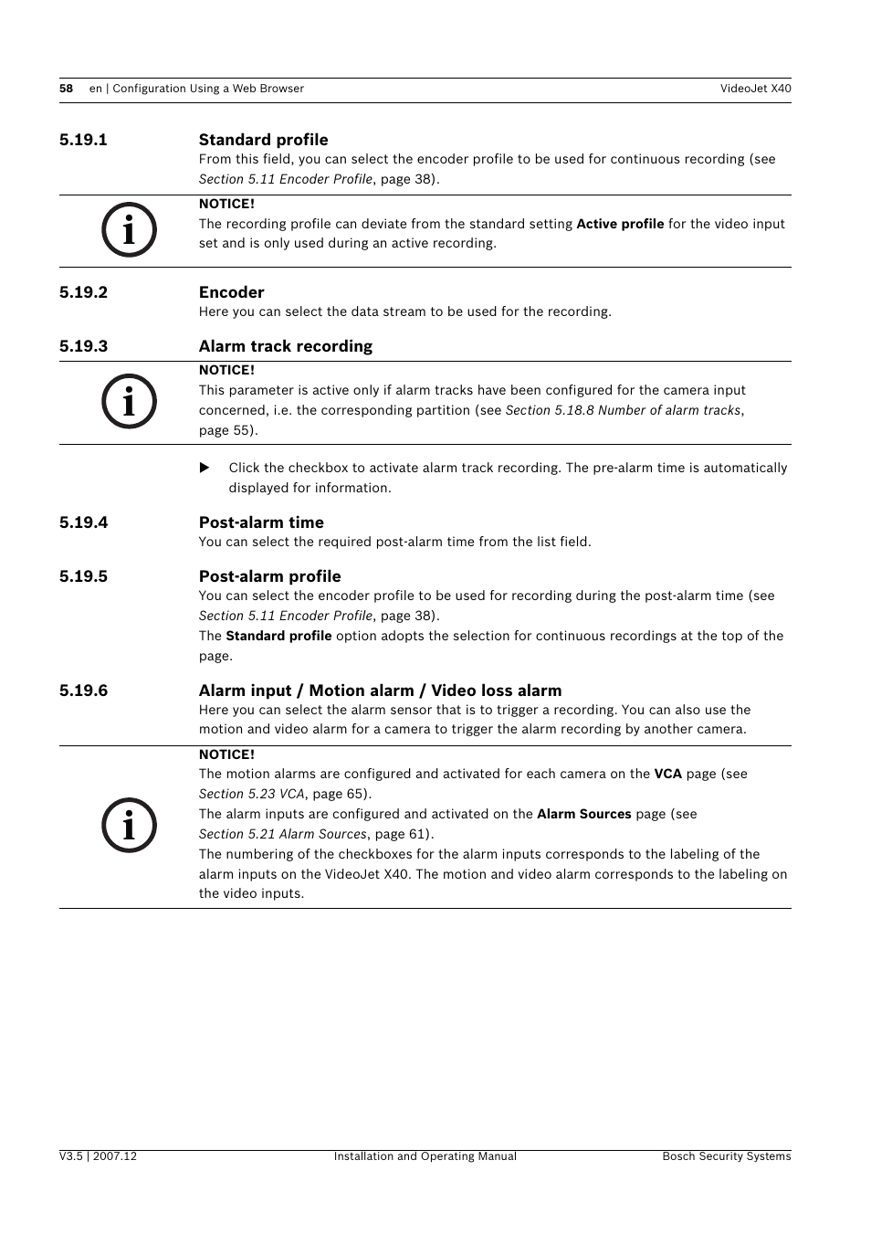 Bosch VIDEOJET X40 User Manual | Page 58 / 130