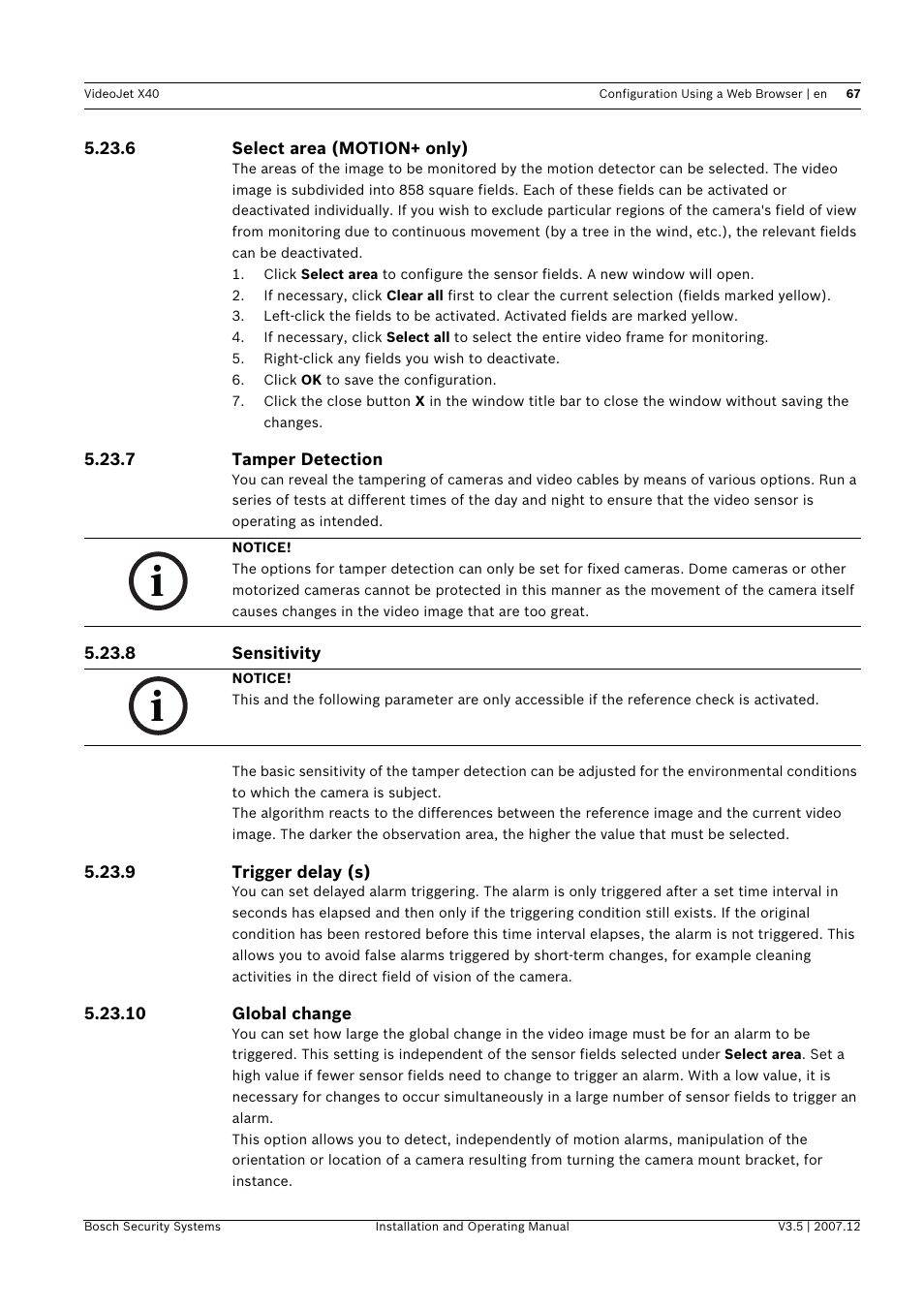 Bosch VIDEOJET X40 User Manual | Page 67 / 130