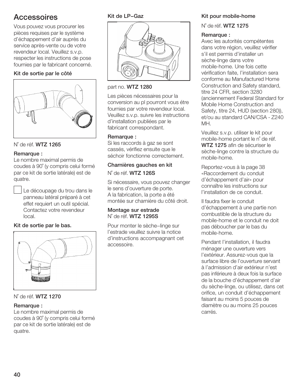 Accessoires | Bosch WTMC 652SUC User Manual | Page 40 / 96