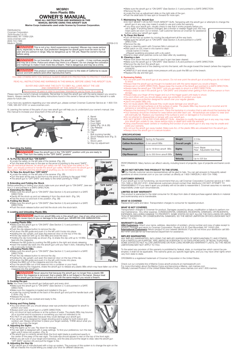Crosman MCSR01 User Manual | 2 pages