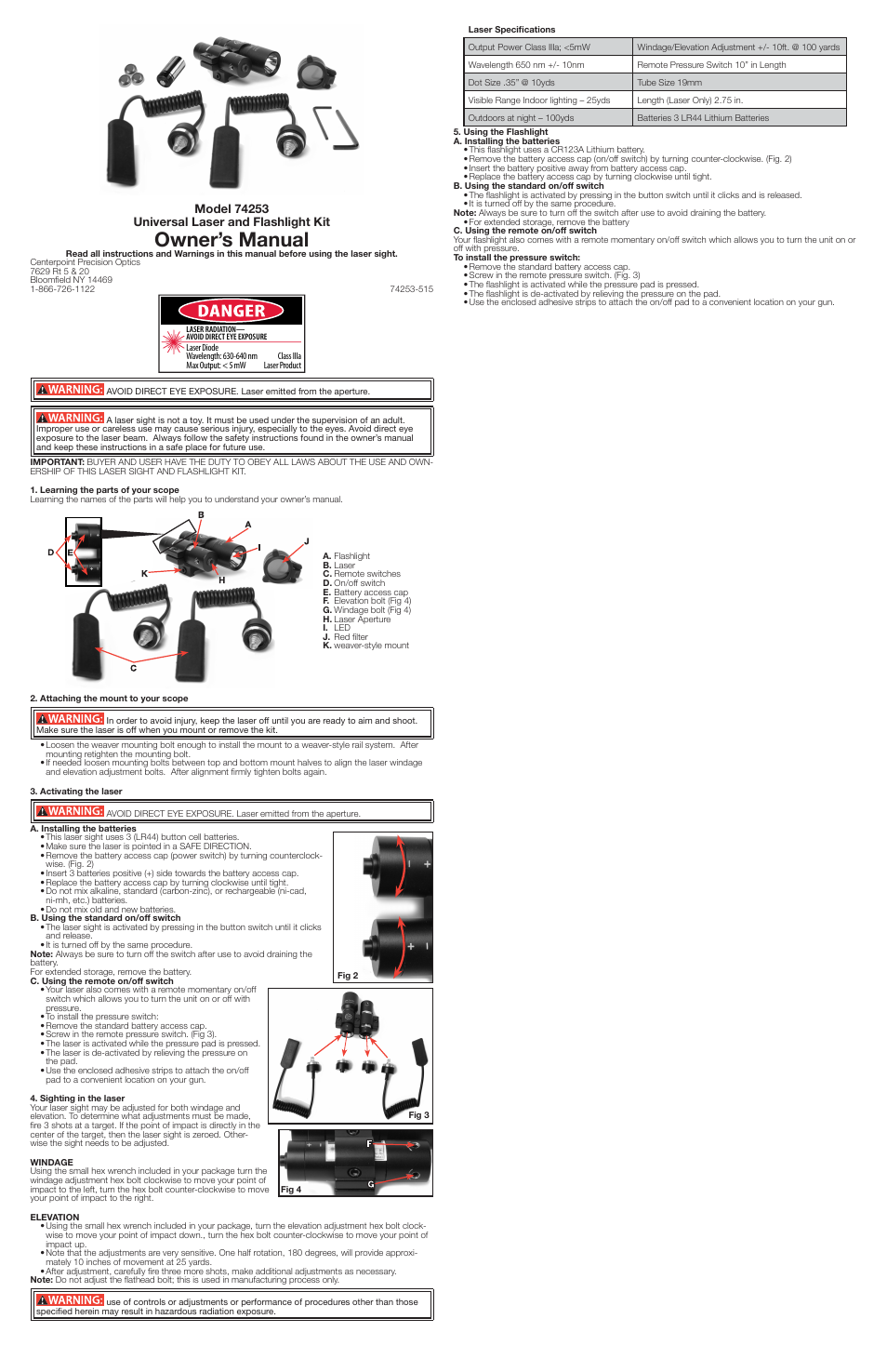 Crosman 74253 User Manual | 3 pages