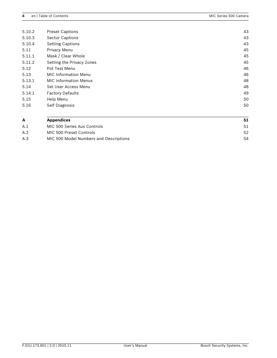 Bosch 500 User Manual | Page 4 / 56