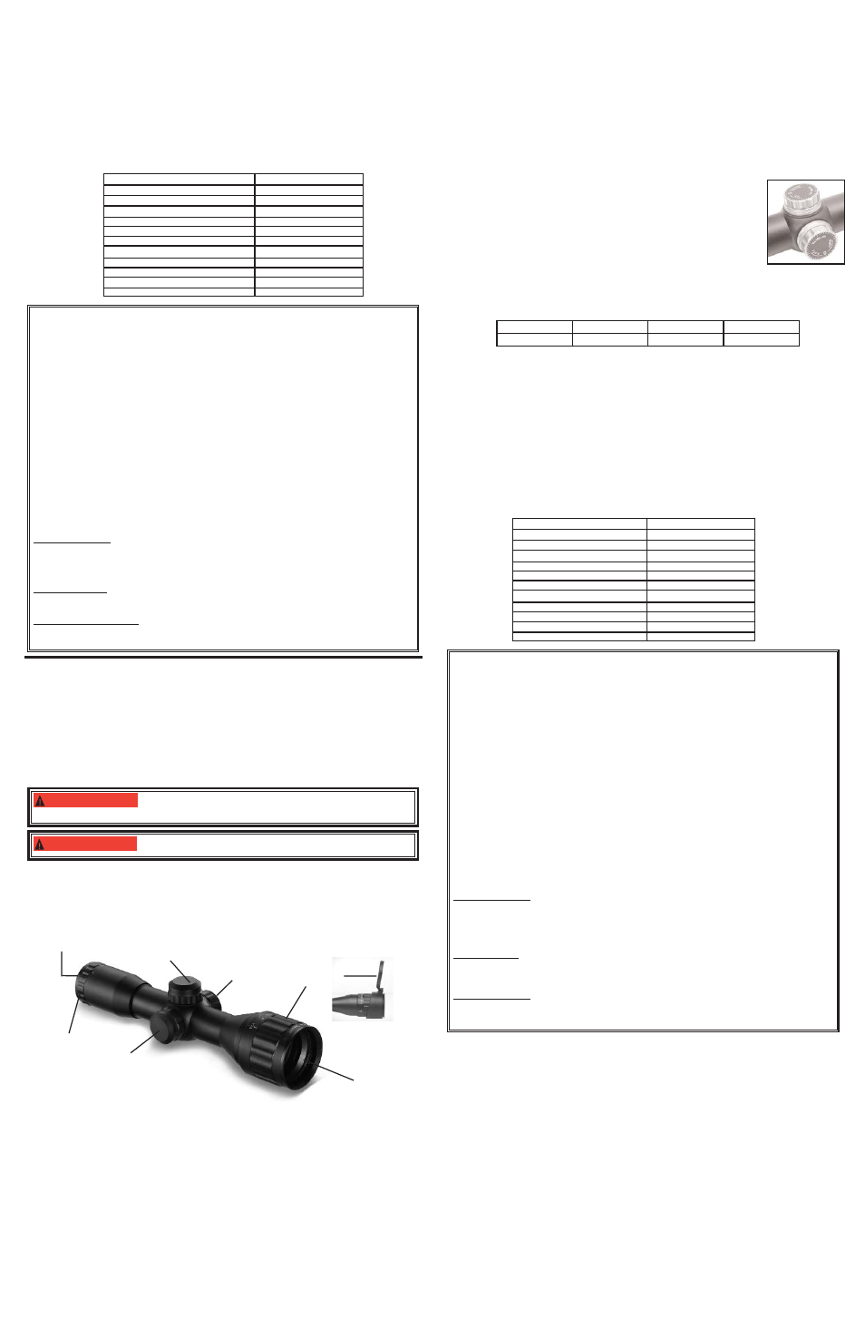 Modèle cp632aorg guide d'utilisation, Mise en garde | Crosman CP632AORG User Manual | Page 2 / 2
