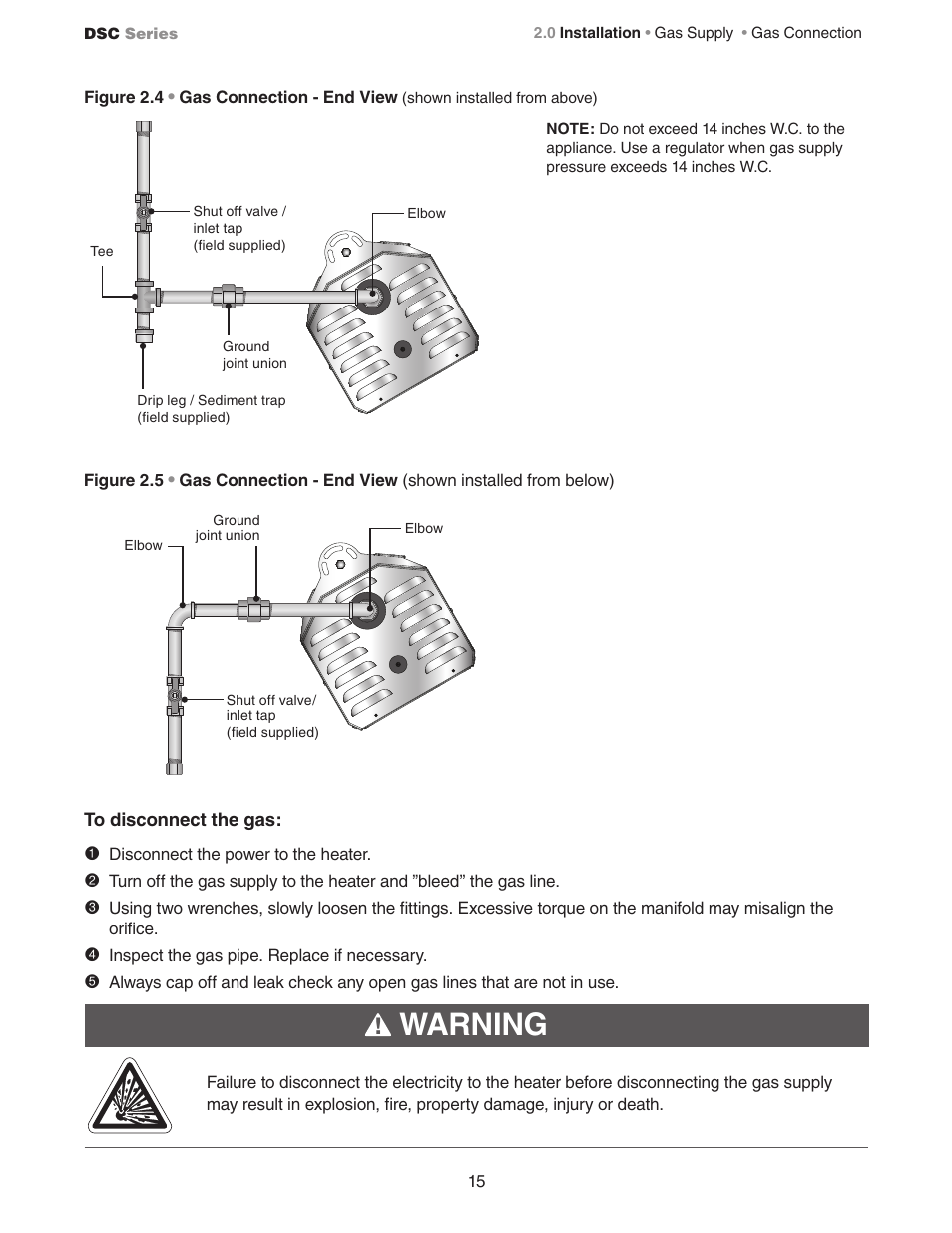 Warning | Crown Verity DSC Series User Manual | Page 15 / 28