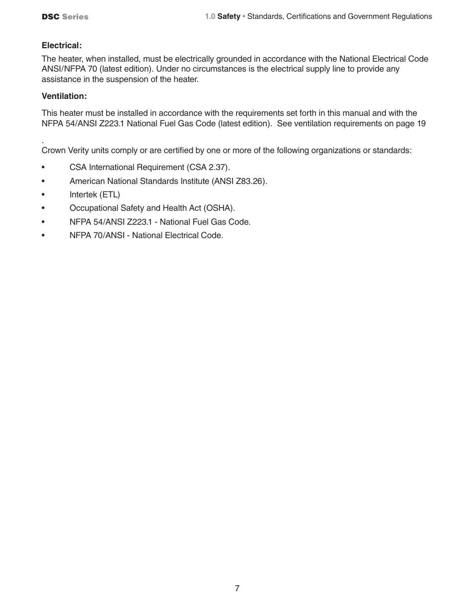 Crown Verity DSC Series User Manual | Page 7 / 28