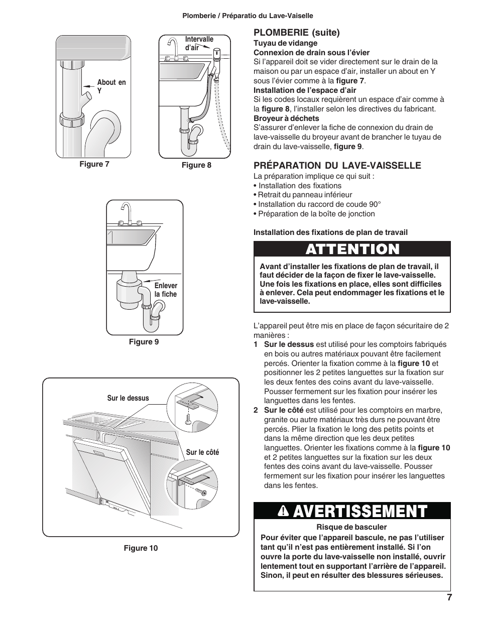 Avertissement | Bosch 9000060331 (8503) User Manual | Page 25 / 52