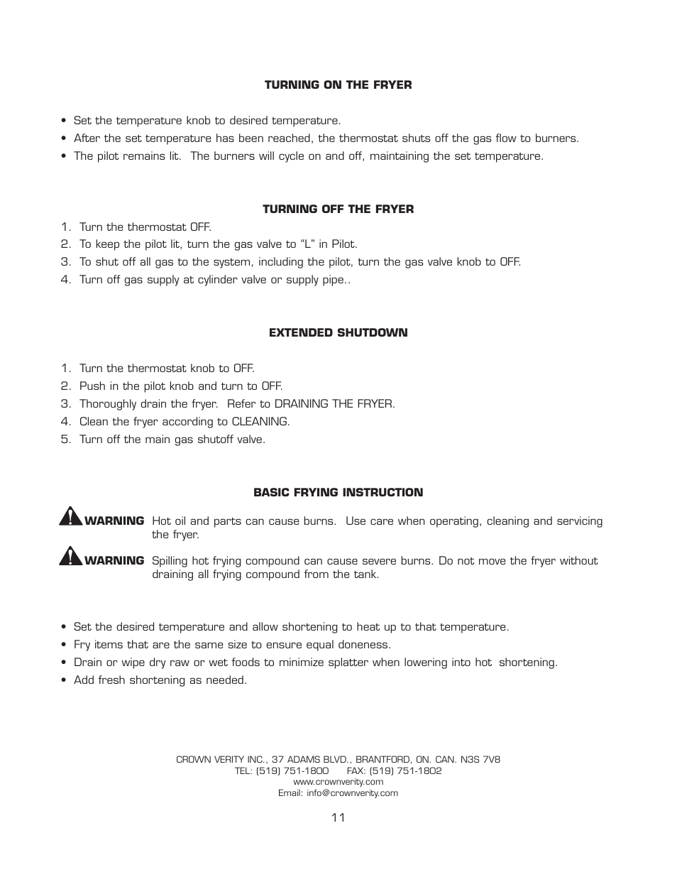 Crown Verity PF-2 User Manual | Page 11 / 16