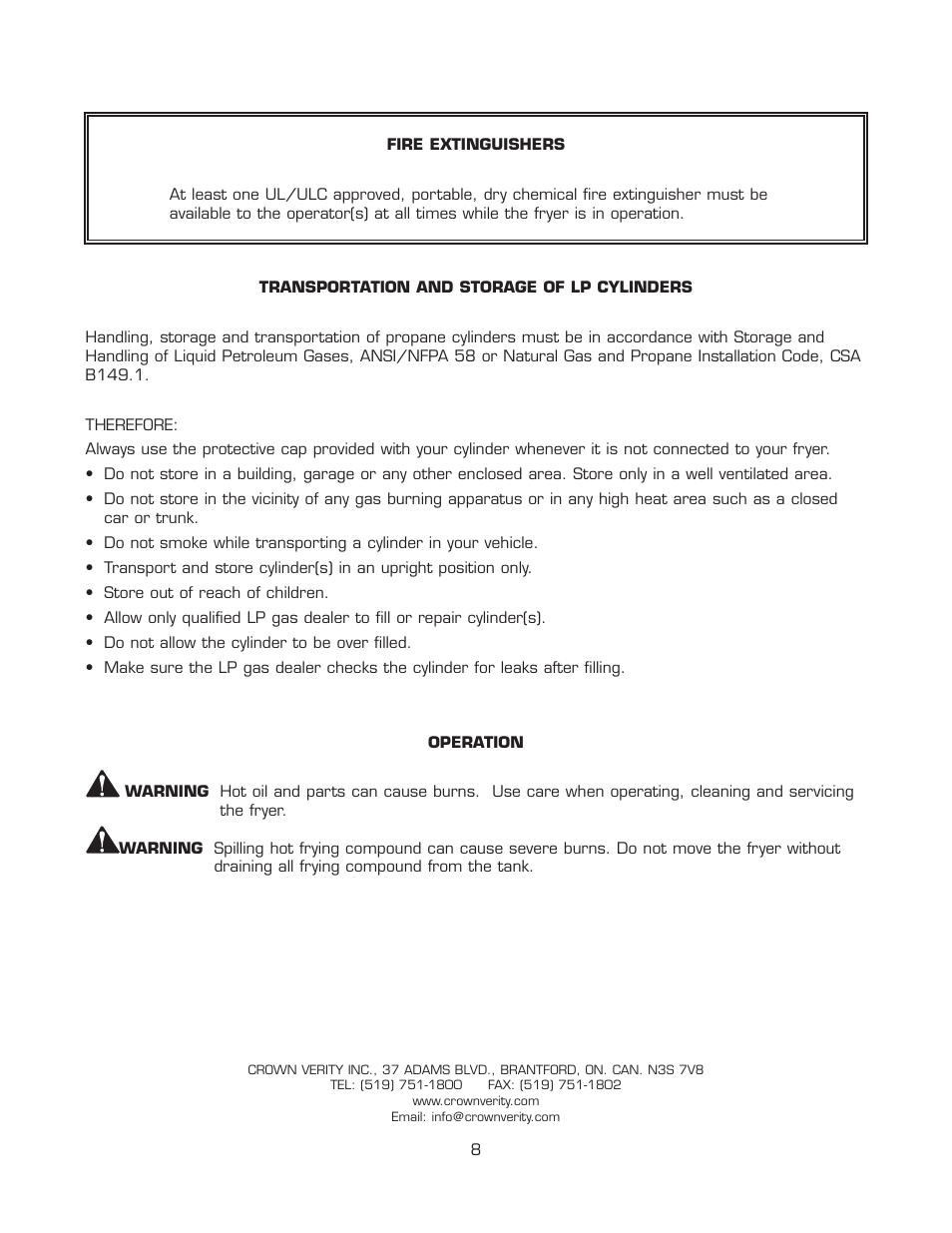 Crown Verity PF-2 User Manual | Page 8 / 16