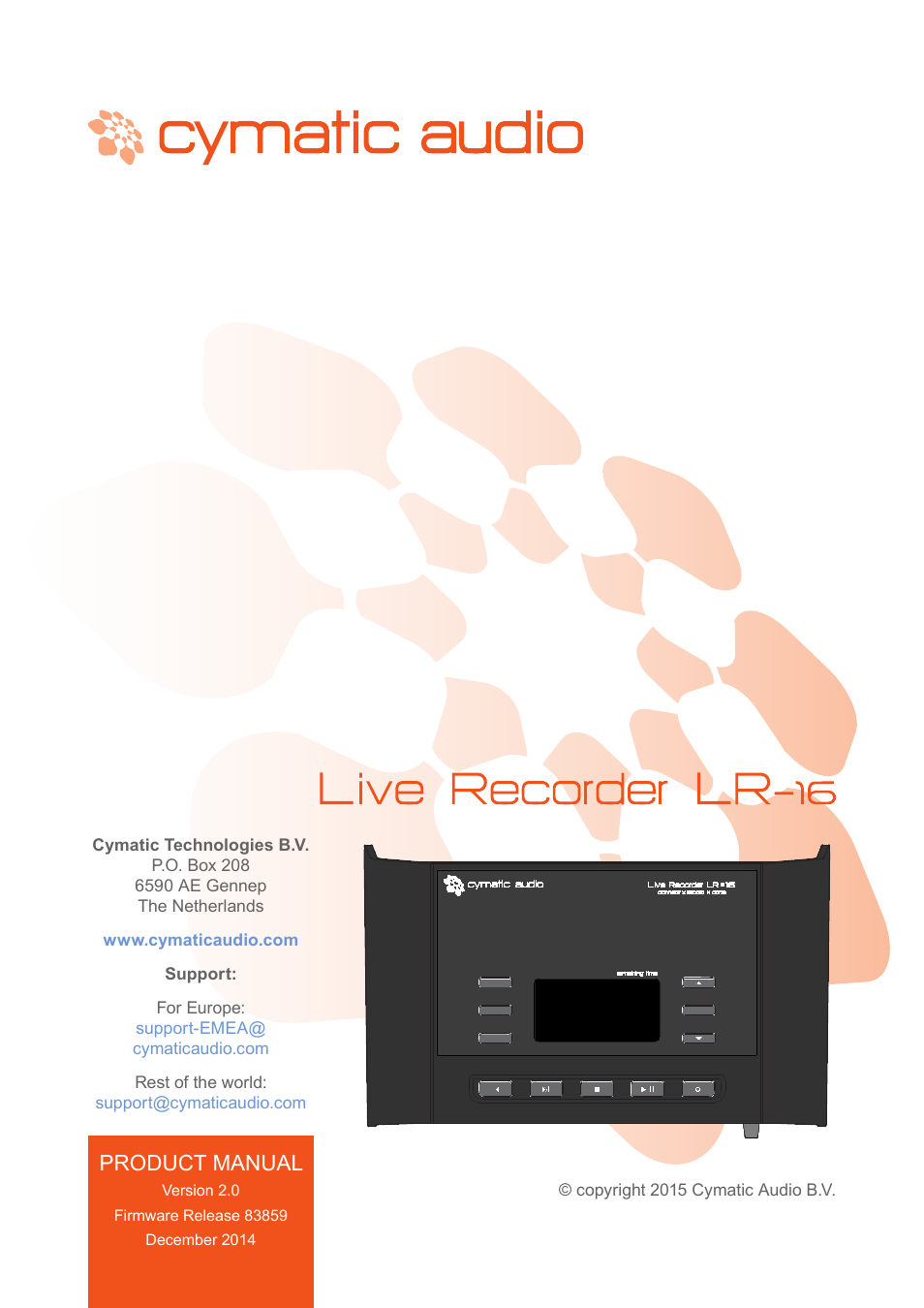 Cymatic Audio LR-16 Manual User Manual | Page 20 / 20