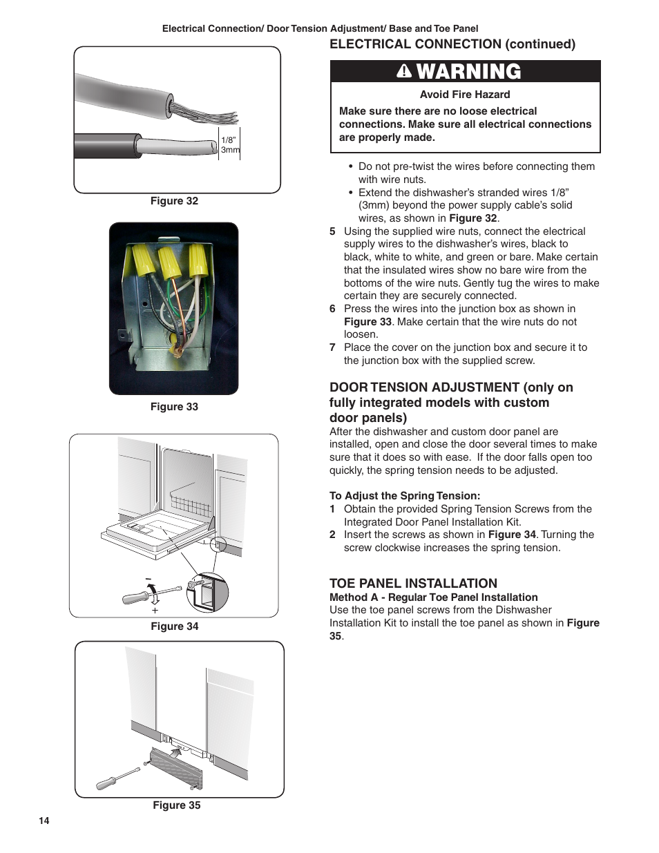 Warning | Bosch BSH Dishwasher User Manual | Page 14 / 48