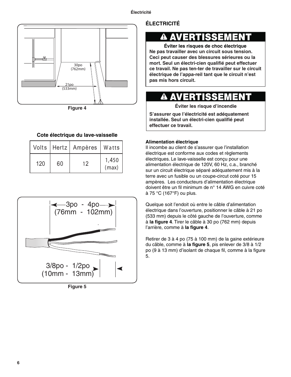 Avertissement | Bosch BSH Dishwasher User Manual | Page 22 / 48