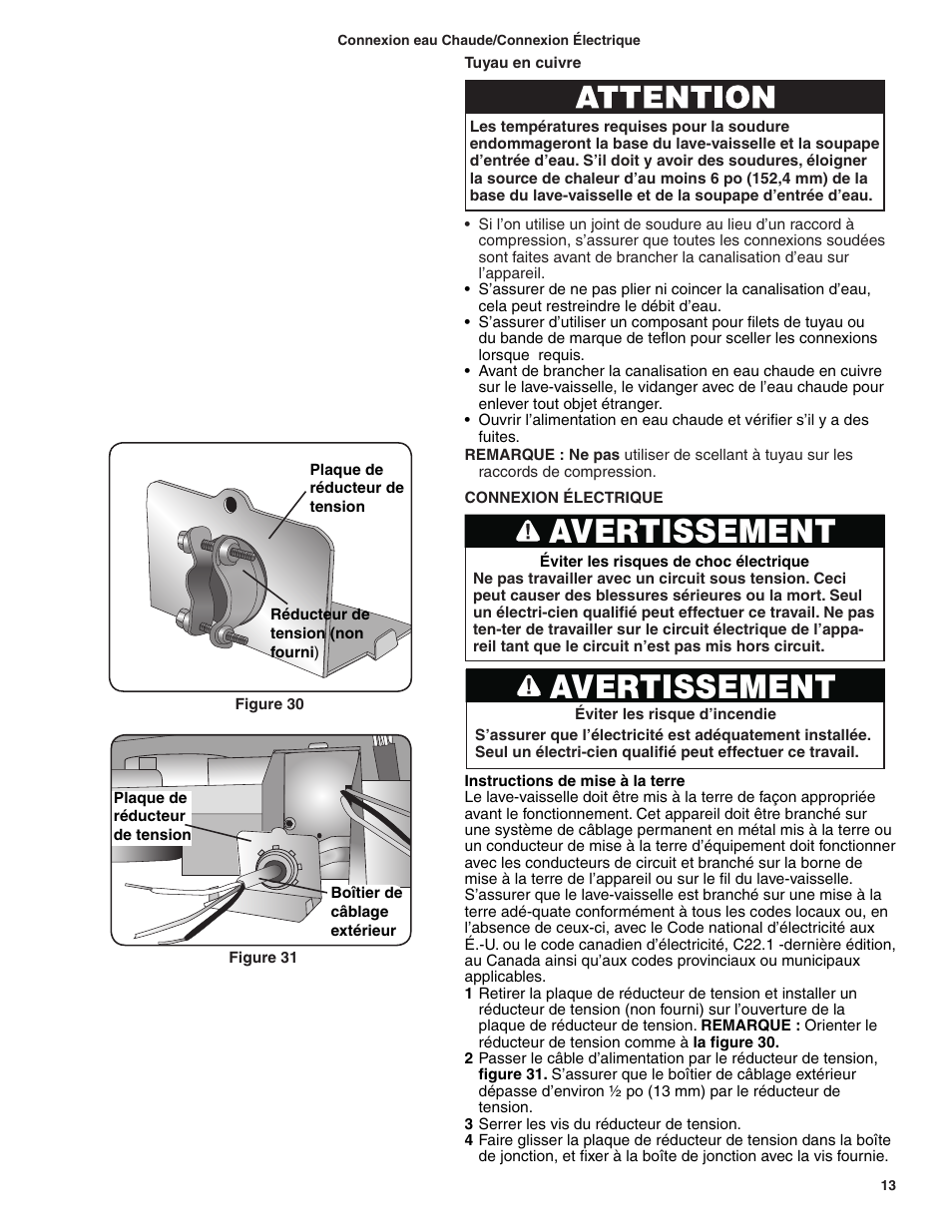 Avertissement | Bosch BSH Dishwasher User Manual | Page 29 / 48