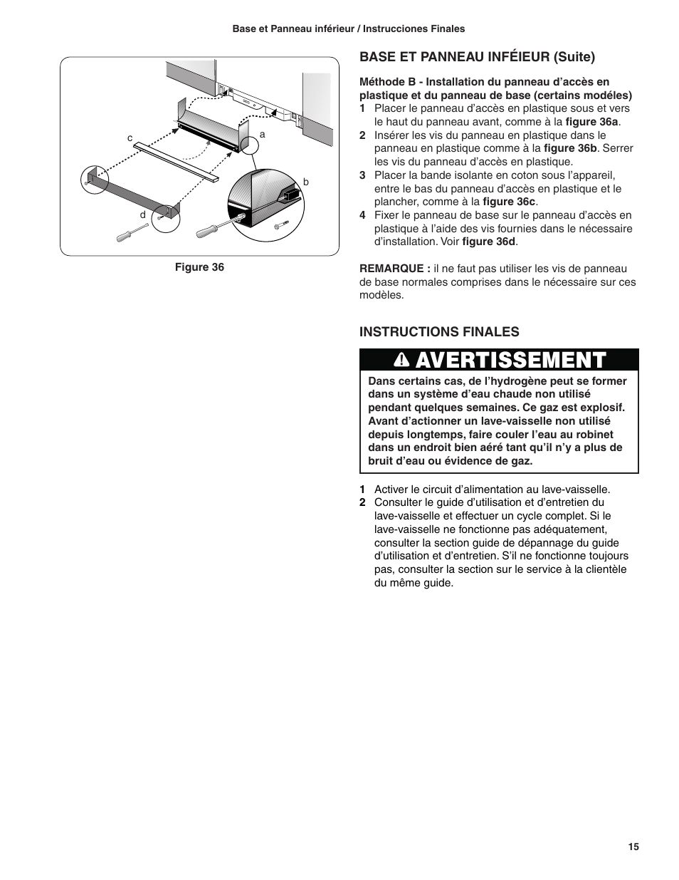 Avertissement | Bosch BSH Dishwasher User Manual | Page 31 / 48