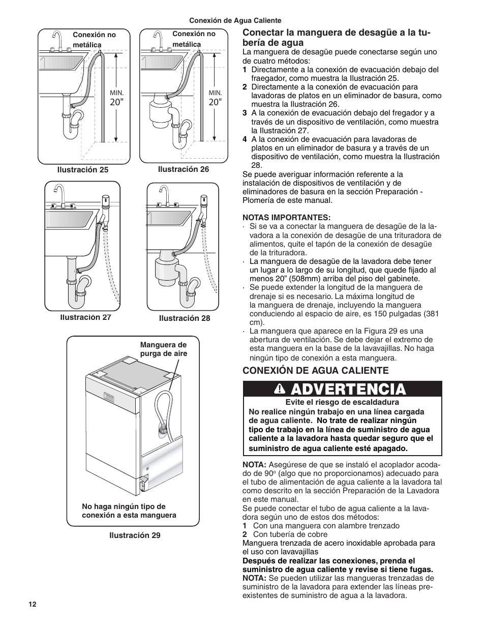 Advertencia | Bosch BSH Dishwasher User Manual | Page 44 / 48