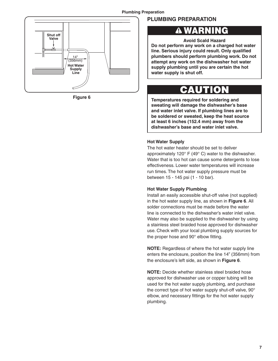 Warning | Bosch BSH Dishwasher User Manual | Page 7 / 48