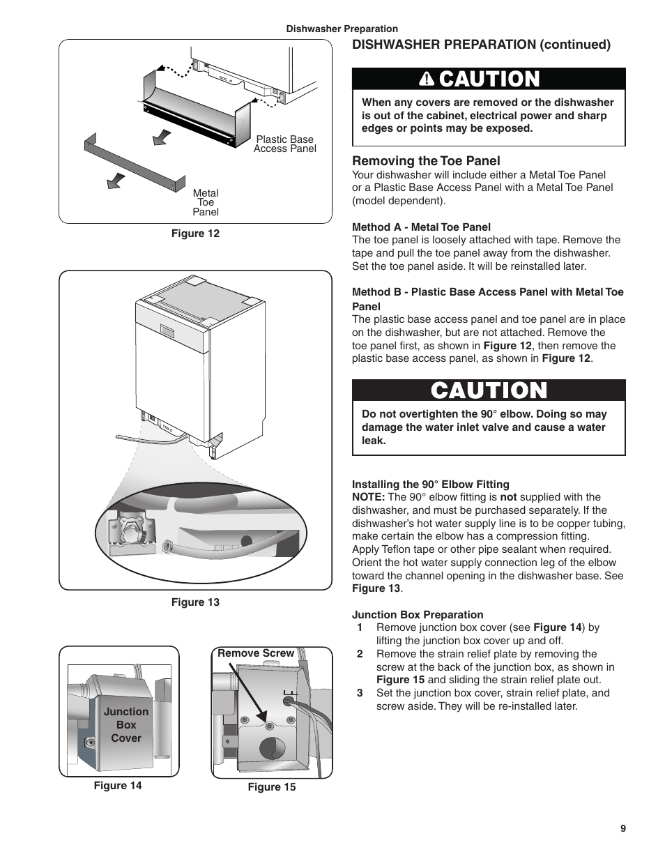 Caution | Bosch BSH Dishwasher User Manual | Page 9 / 48