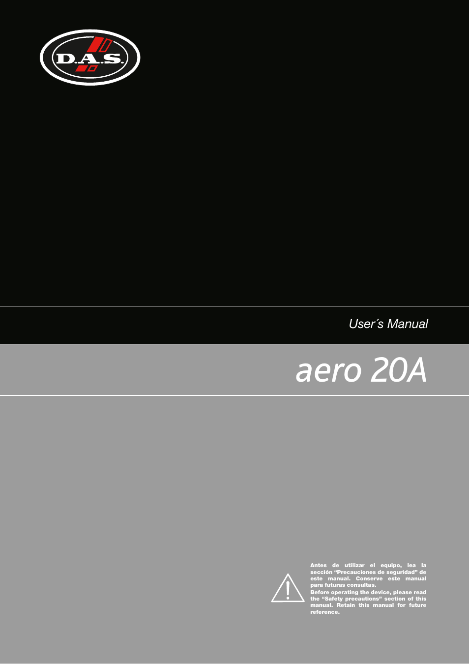 D.A.S. Audio Aero 20A User Manual | 18 pages