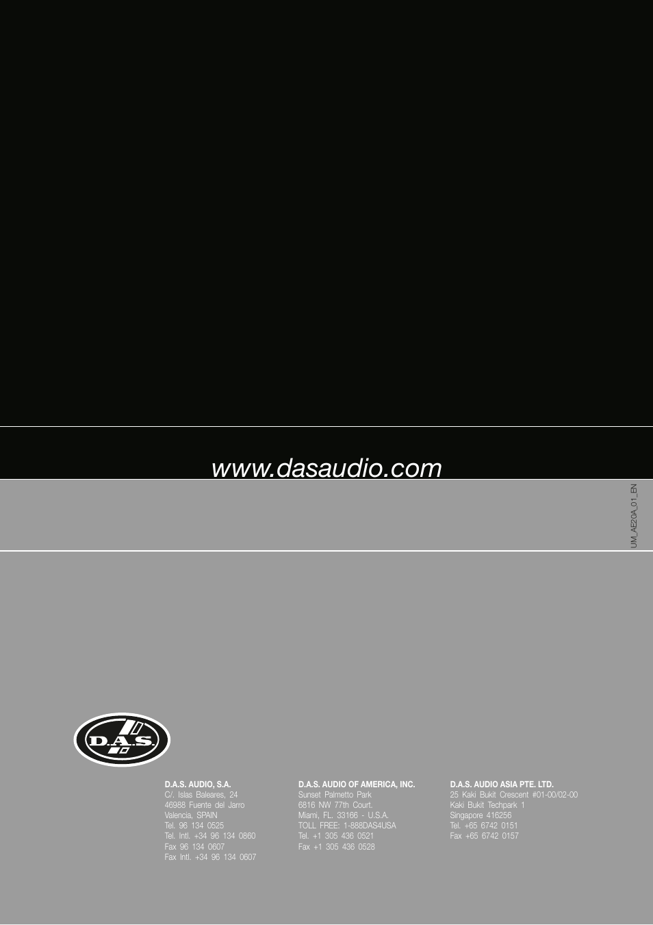 D.A.S. Audio Aero 20A User Manual | Page 18 / 18