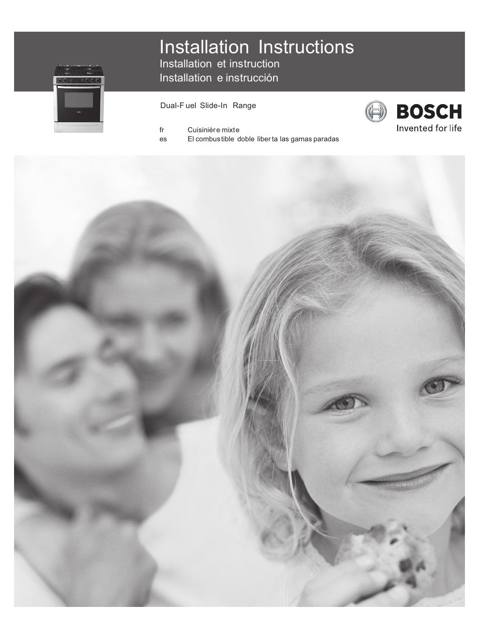 Bosch Dual-Fuel Slide-In Range User Manual | 80 pages