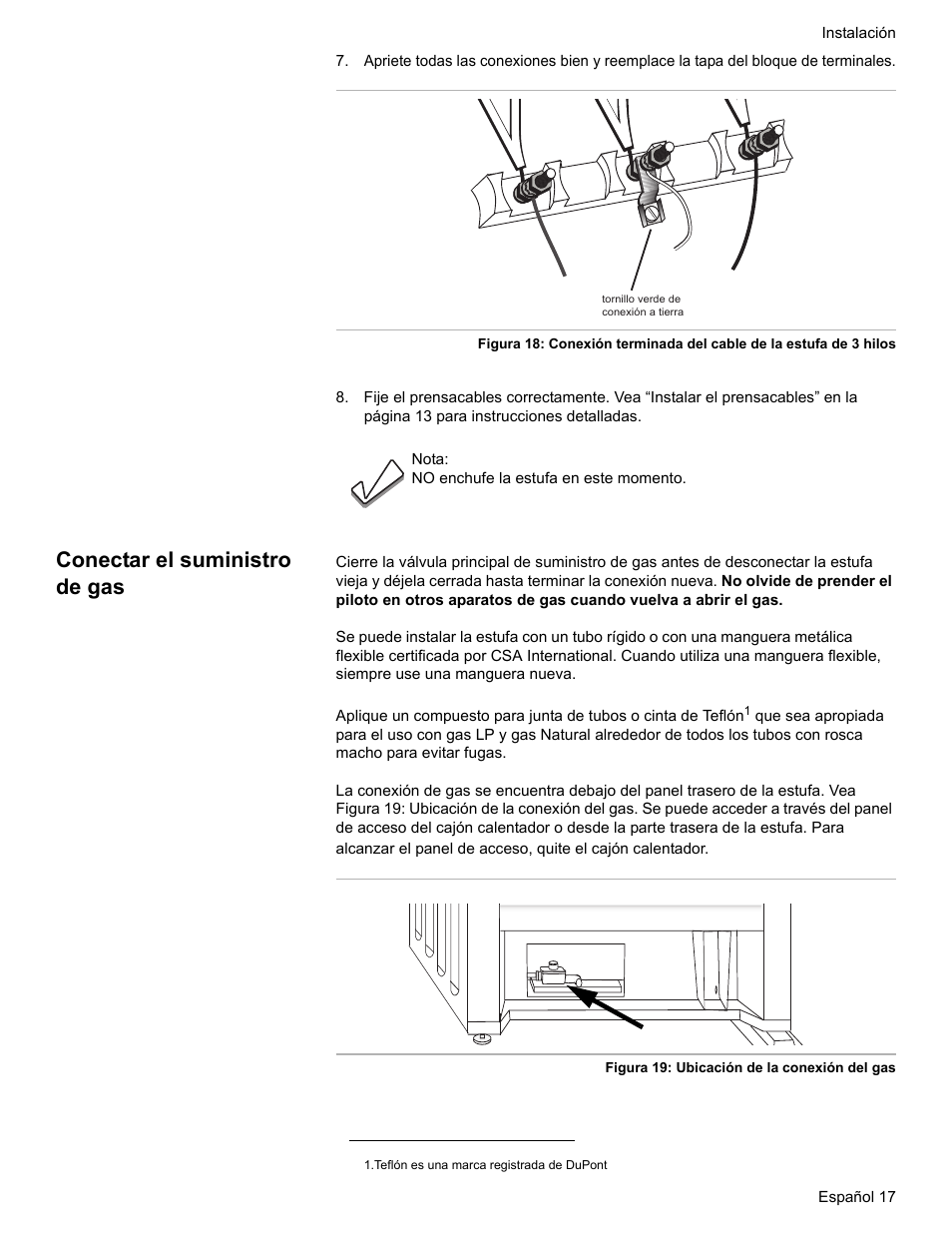 Conectar el suministro de gas | Bosch Dual-Fuel Slide-In Range User Manual | Page 71 / 80