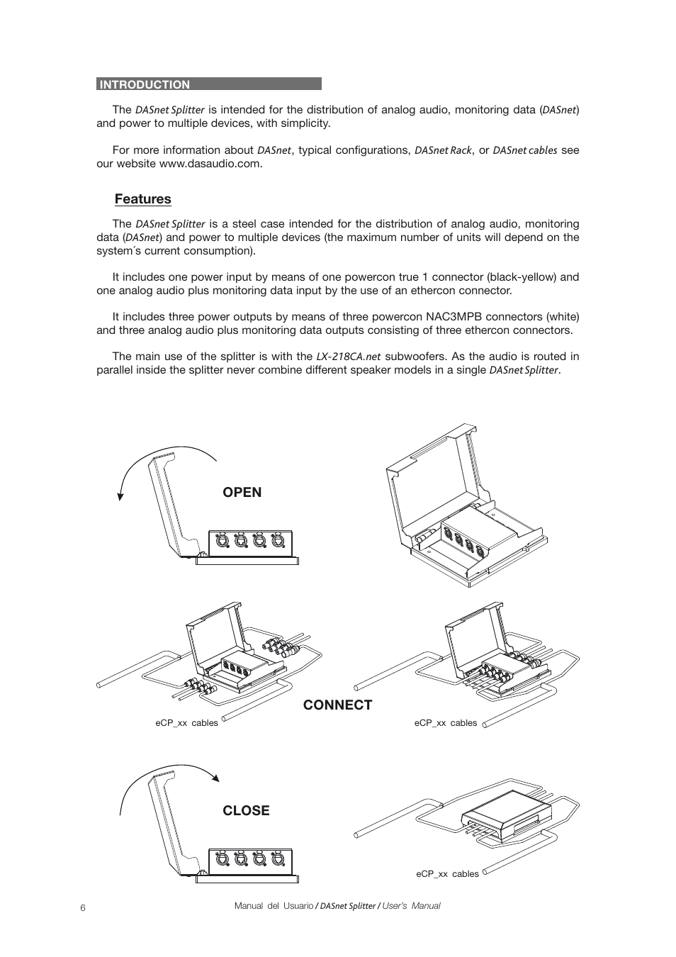 D.A.S. Audio DASnet Splitter User Manual | Page 6 / 12