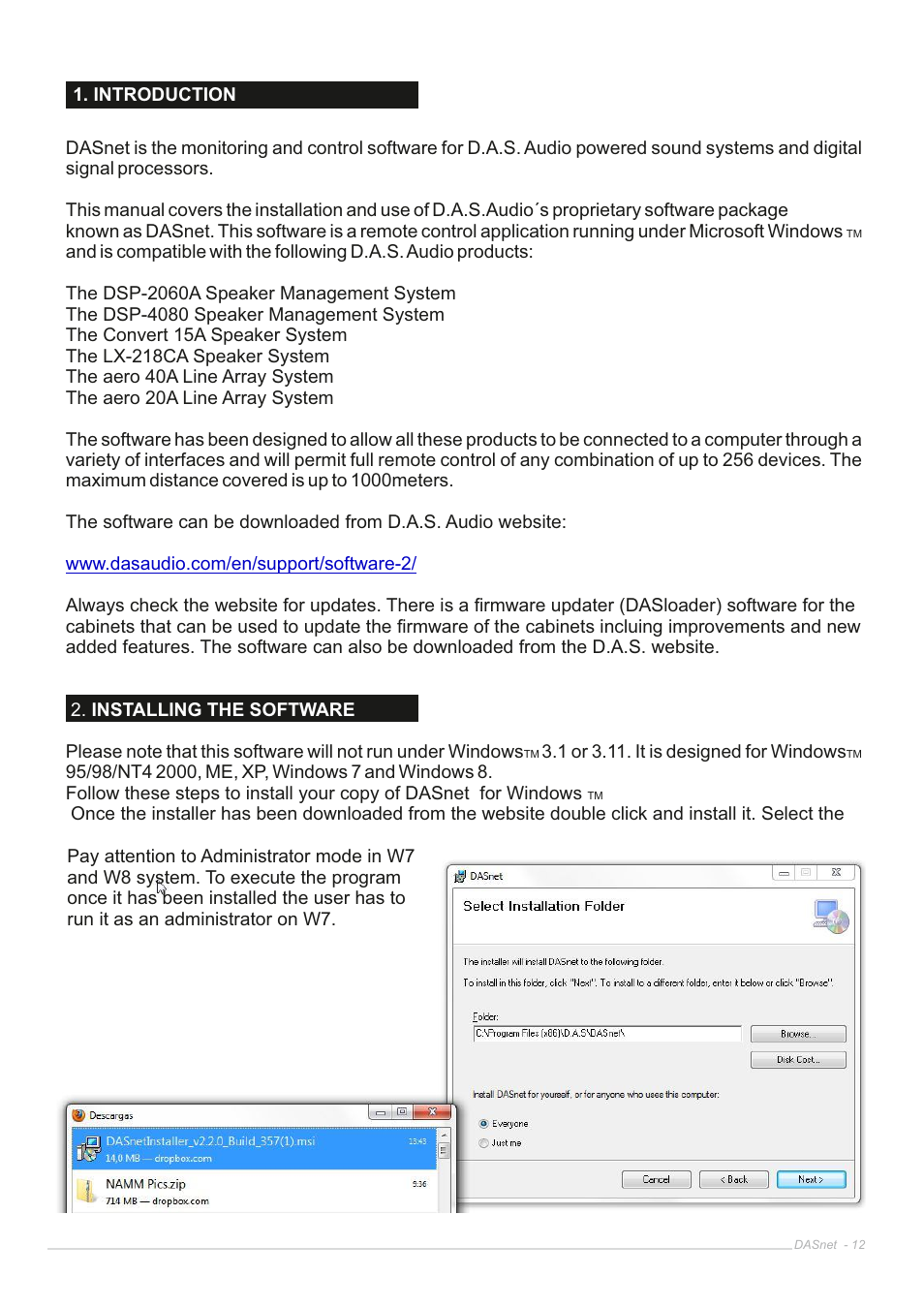 D.A.S. Audio DASnet V1.5 User Manual | Page 12 / 70
