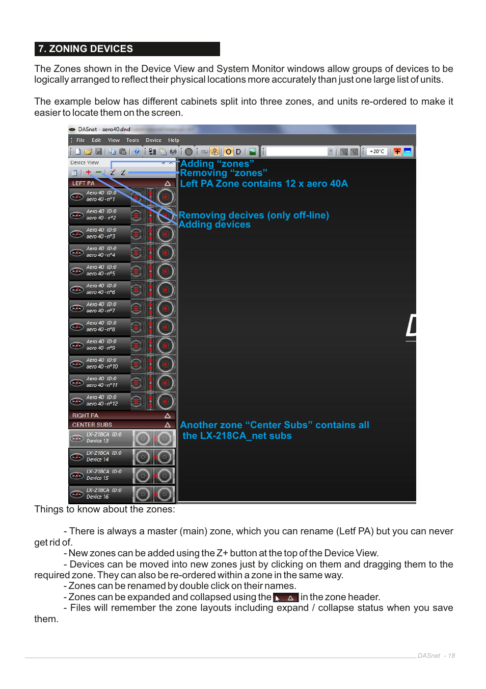 D.A.S. Audio DASnet V1.5 User Manual | Page 18 / 70
