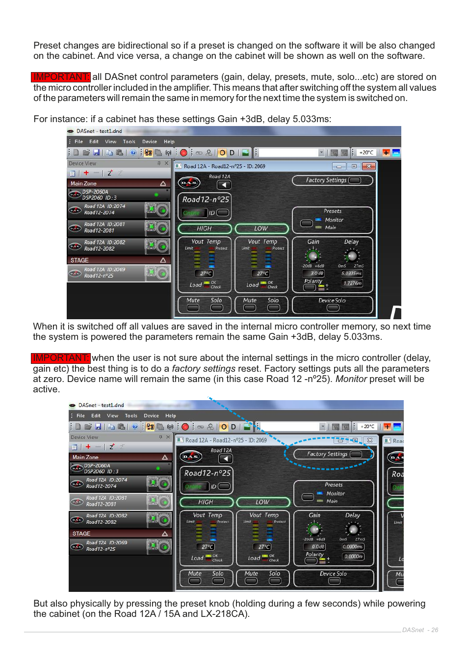 D.A.S. Audio DASnet V1.5 User Manual | Page 26 / 70