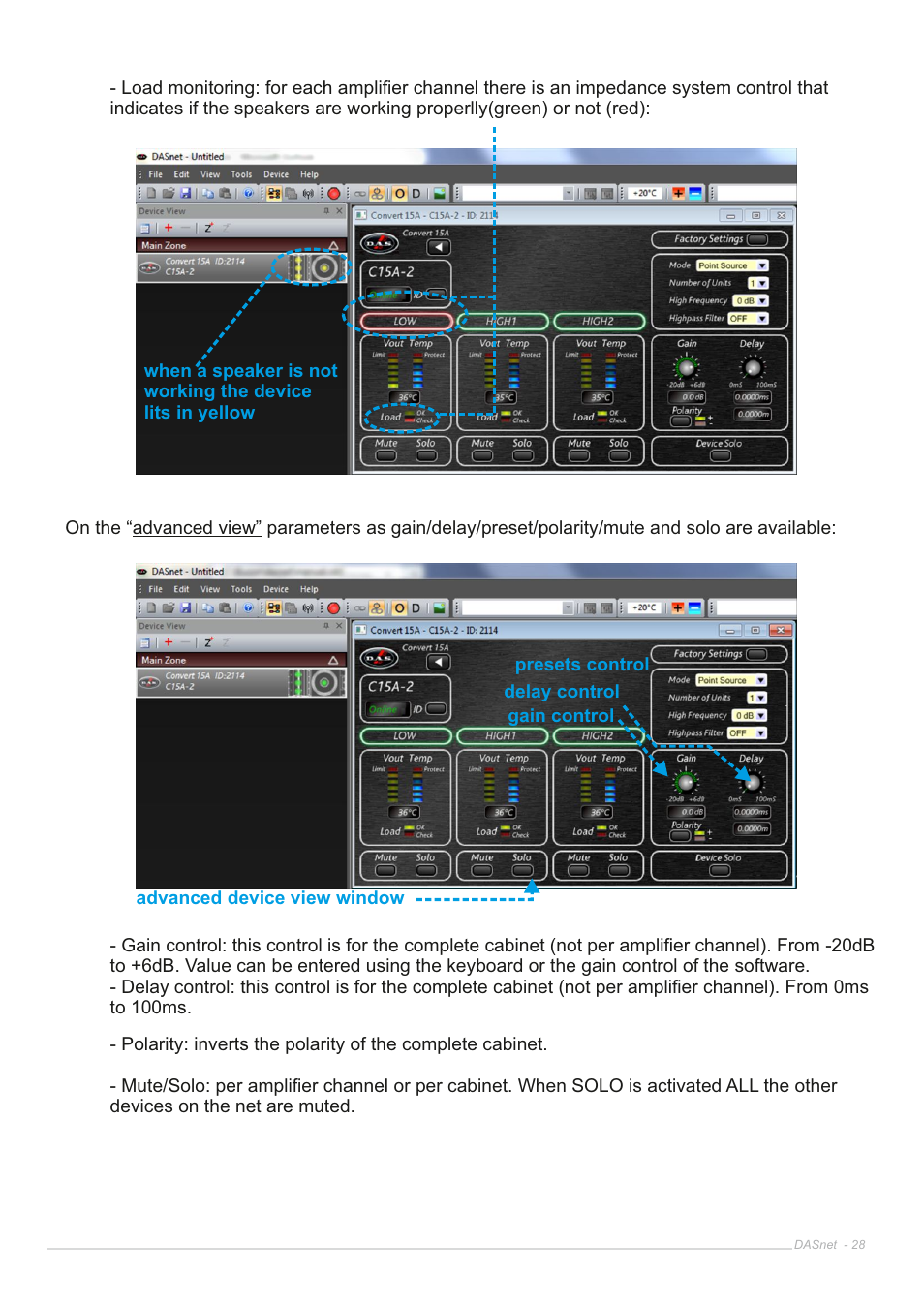 D.A.S. Audio DASnet V1.5 User Manual | Page 28 / 70