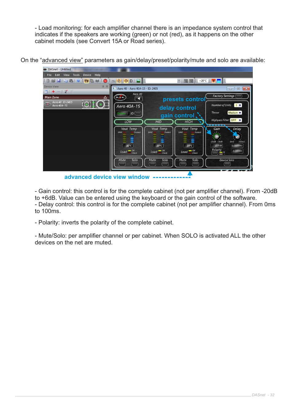 D.A.S. Audio DASnet V1.5 User Manual | Page 32 / 70