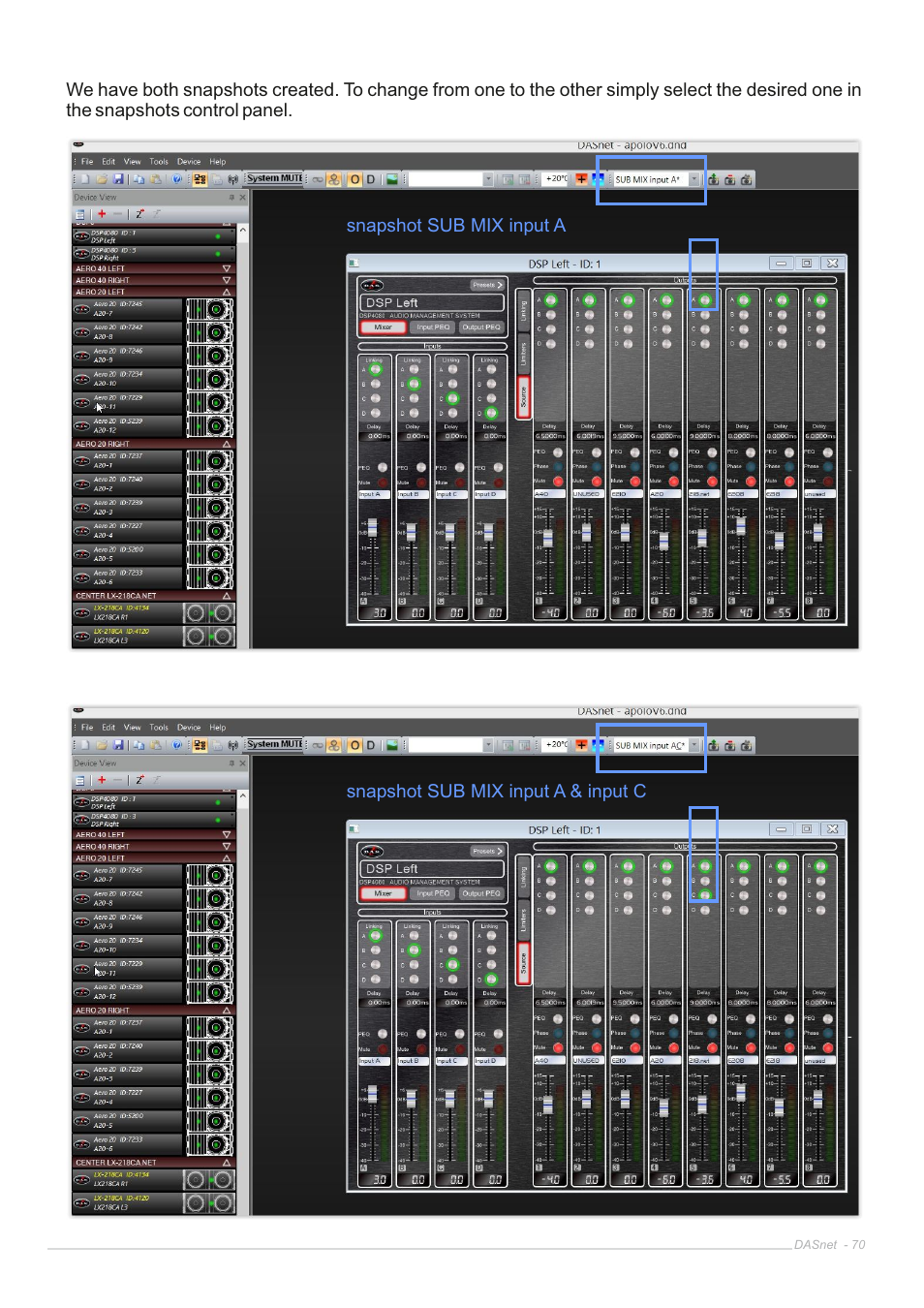 D.A.S. Audio DASnet V1.5 User Manual | Page 70 / 70