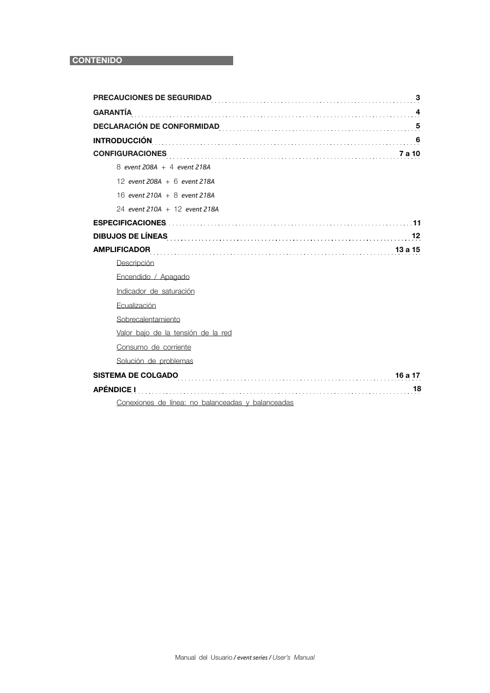 D.A.S. Audio Event series User Manual | Page 2 / 19