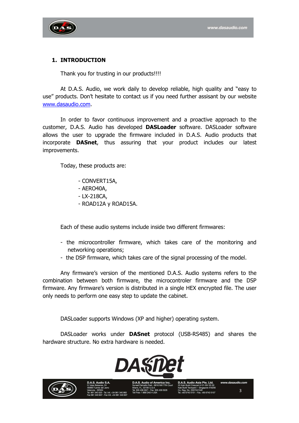 D.A.S. Audio DAS Loader V1.1 User Manual | Page 3 / 13
