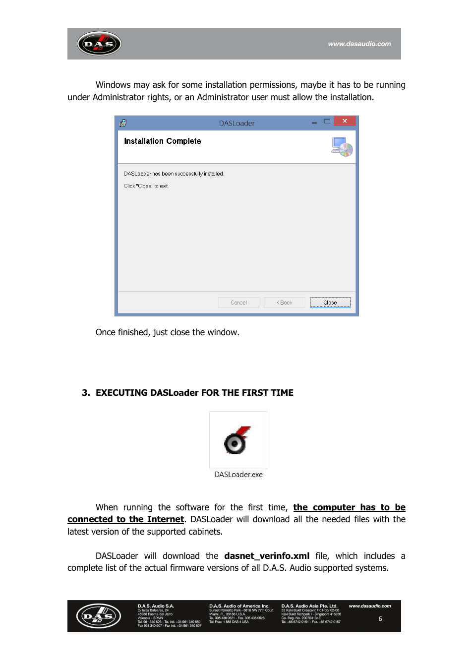 D.A.S. Audio DAS Loader V1.1 User Manual | Page 6 / 13