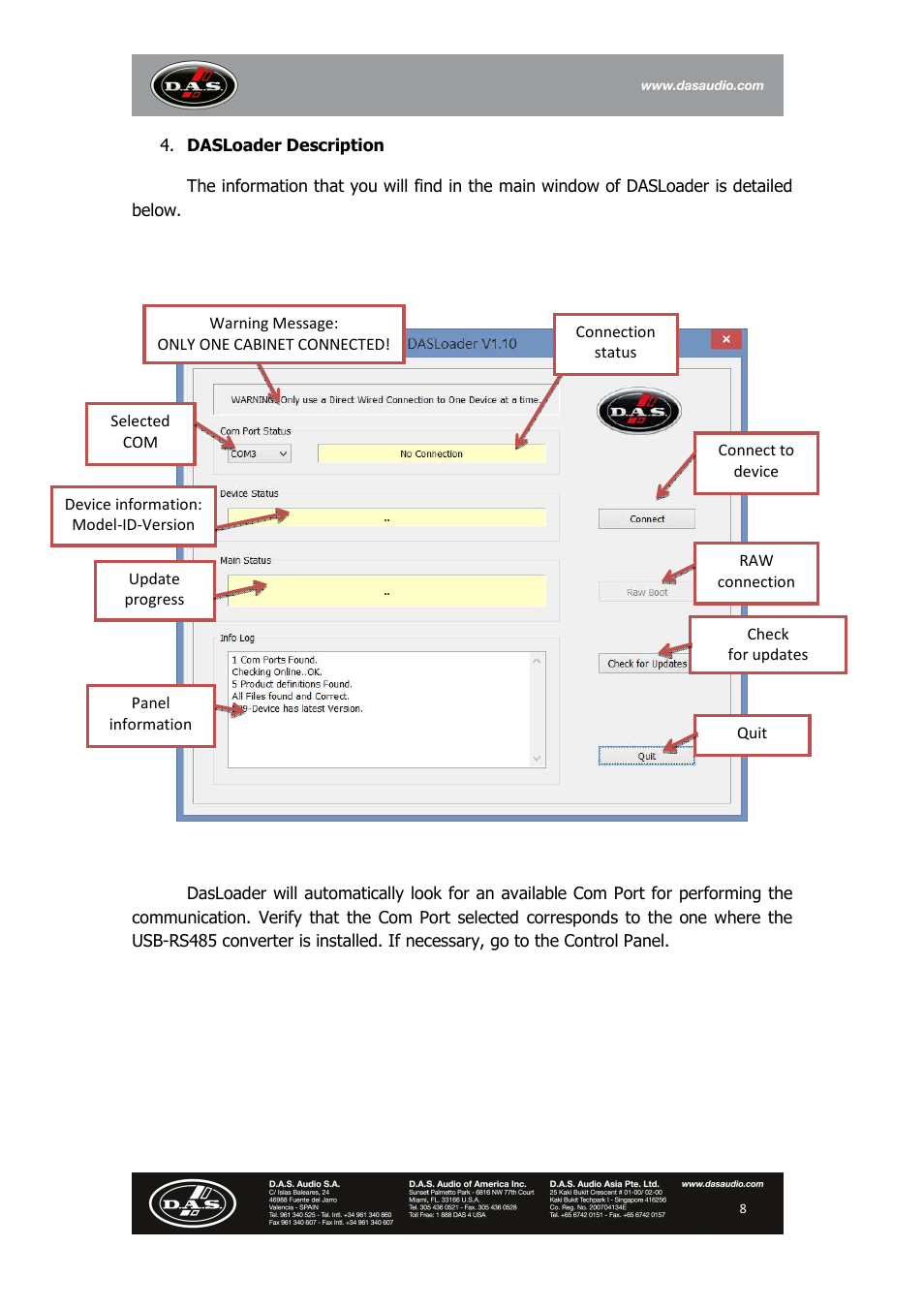 D.A.S. Audio DAS Loader V1.1 User Manual | Page 8 / 13