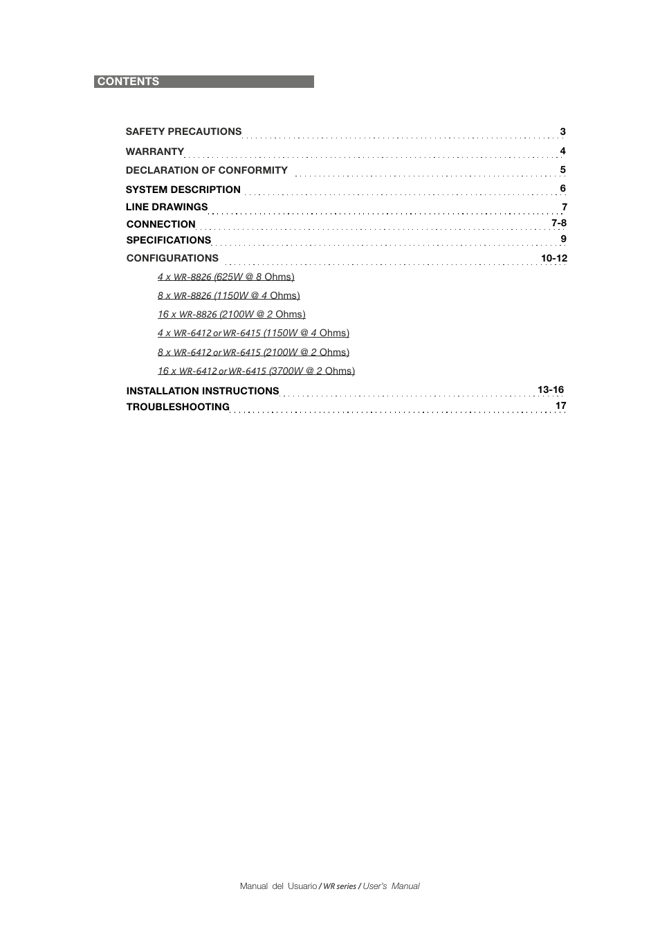 D.A.S. Audio WR Systems User Manual | Page 2 / 18