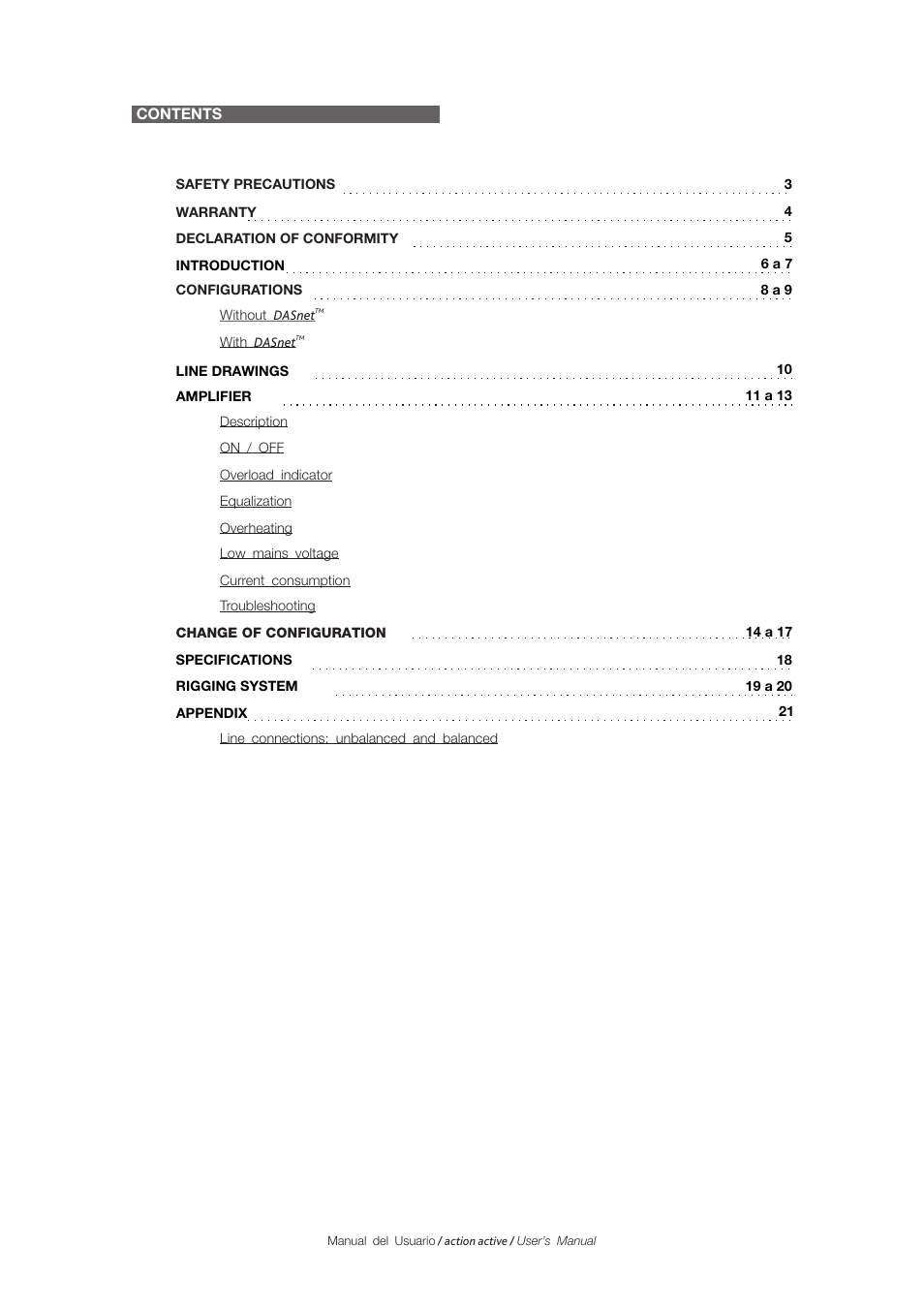 D.A.S. Audio Convert 15A series User Manual | Page 2 / 22