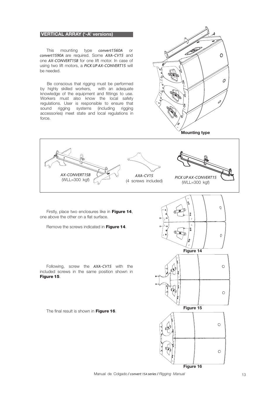 D.A.S. Audio Convert 15A series Rigging User Manual | Page 13 / 20