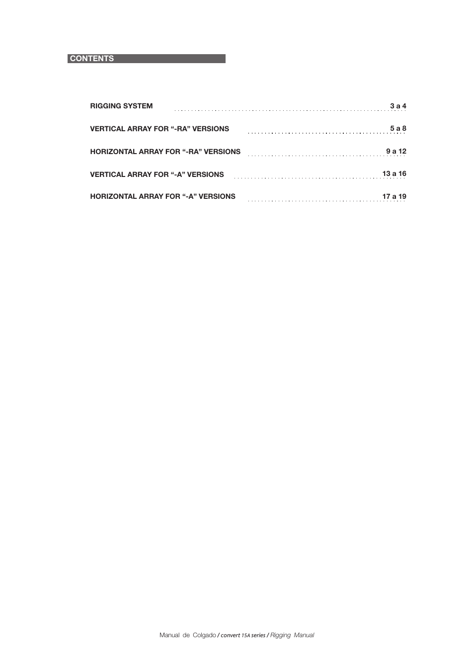 D.A.S. Audio Convert 15A series Rigging User Manual | Page 2 / 20
