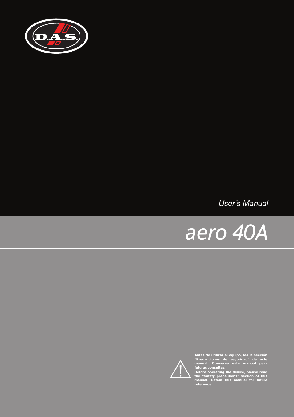 D.A.S. Audio Aero 40A User Manual | 21 pages