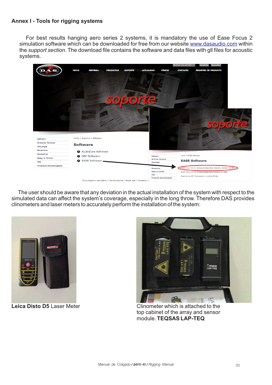 D.A.S. Audio Aero 40A Rigging User Manual | Page 33 / 39