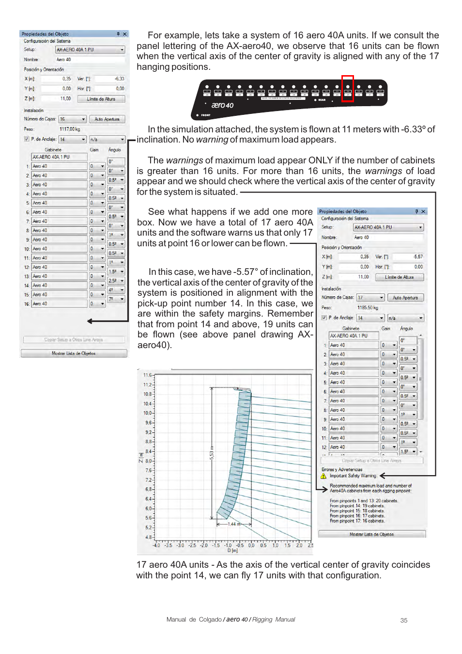 Aero, 35 manual de colgado, 40 / rigging manual | D.A.S. Audio Aero 40A Rigging User Manual | Page 35 / 39