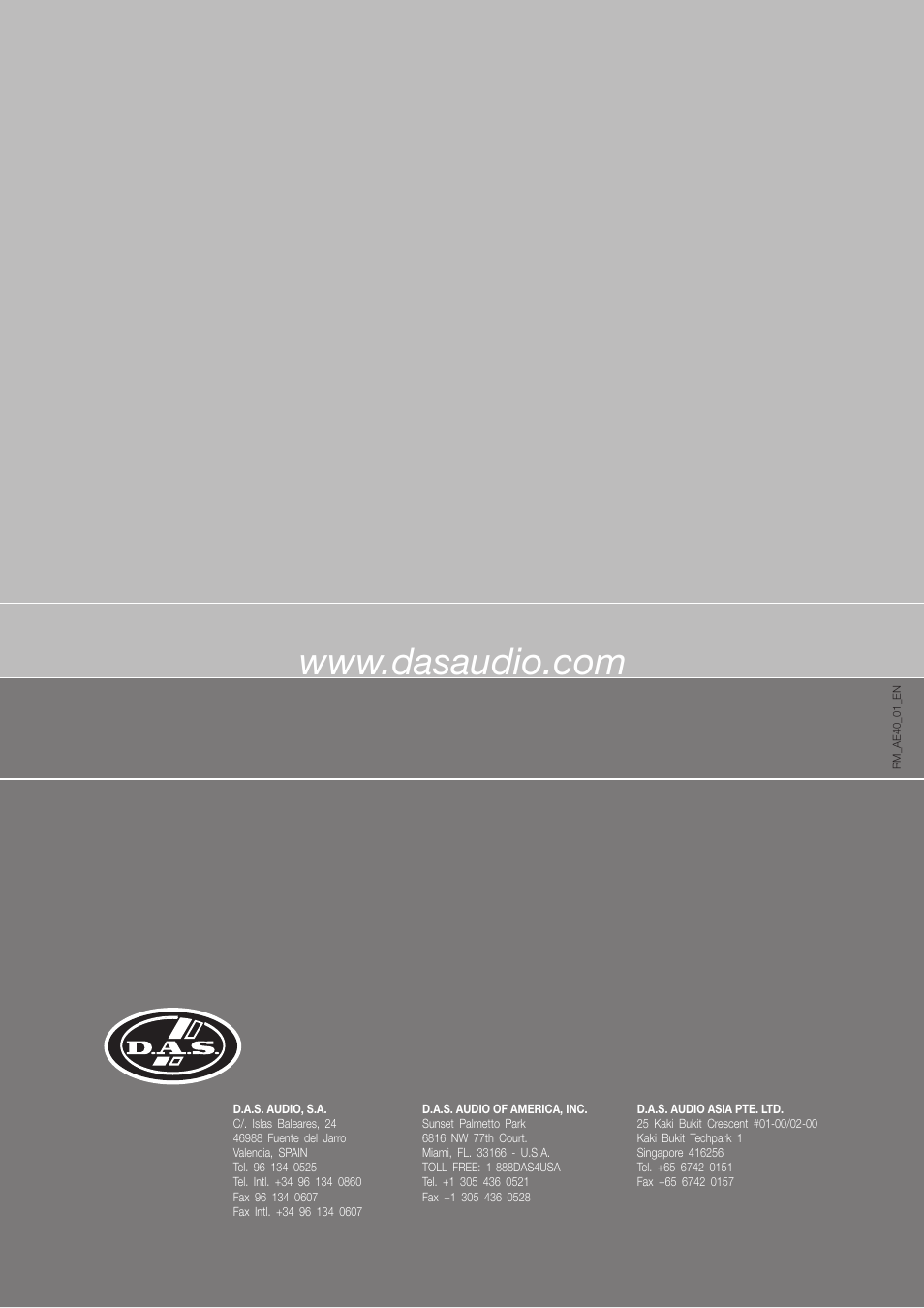 D.A.S. Audio Aero 40A Rigging User Manual | Page 39 / 39