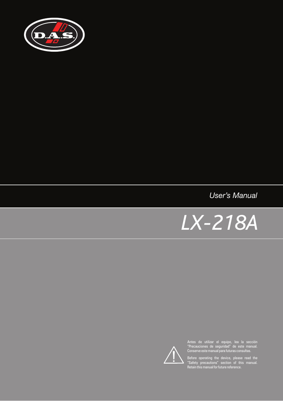 D.A.S. Audio LX-218A User Manual | 18 pages